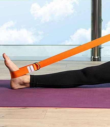 Flexsoo Yoga Mat Transportador de alongamento Ajuste as tiras de alongamento D-ring D fivela de cinto de ioga grossa para