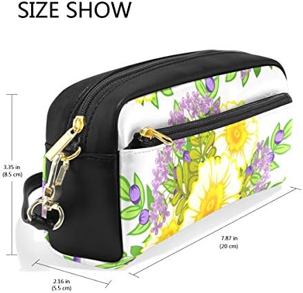 Top Carpenter Let Case Bolsa Bolsa Resumo Elegância Com Floral para Maquiagem Estudante 7.9x2.4x3.5in