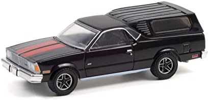 1981 Chevy El Camino com Camper Shell, Black - Greenlight 30310/48-1/64 Diecast Model Model Toy Car