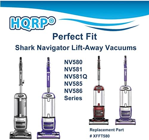 Kit de espuma de pacote HQRP 2 kit de filtro de feltro compatível com o Shark Navigator NV580 NV581 NV581Q NV585 NV586