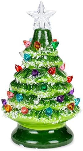 Árvore de Natal Green Green Bright LED 6 x 6 Cerâmica Feliz férias de férias