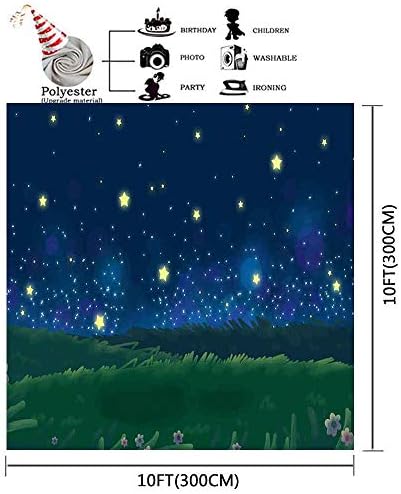 Cenários de desenhos animados de 7x5 pés fantásticos cenários noturnos de céu estrelado acampando a festa de fundo da festa de fotos de backdrop studio adereços gyge251