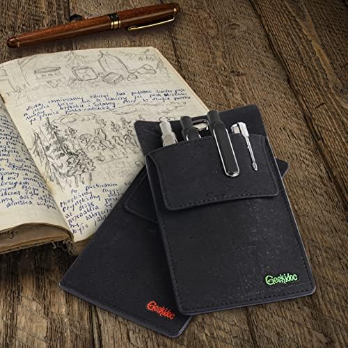 Geekidoc Premium português Cork Pocket Protector para homens | Protetores de bolso multiuso para camisas e casacos de