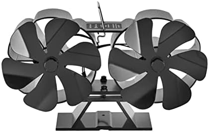 Lynlyn Powered Stove Fan Upgrade 12 Blades Farove Fan Fan fogão a lenha Fan Fomplate Stove Acessórios para um grande torneio de quarto estável