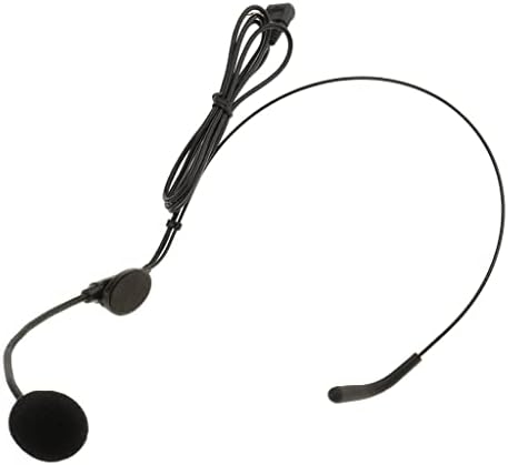 Fancyes Head flexível desgastado microfone indiretamente 3,5 mm, xlr 3pin/ conector, preto, ângulo reto de 3,5 mm