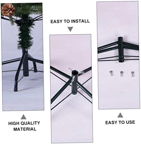 Suportes de dobras dobráveis ​​de base de árvore de natal 3pcs 3pcs Acessórios verdes para uso pesado suportes de prateleira de ferro,
