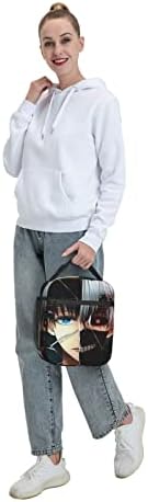 Lunhana de anime Fuboter Bolsa de lancheira 3D Bolsa térmica reutilizável Bolsa térmica portátil para piquenique de viagens escolares
