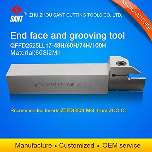 Fincos Zhuzhou Sant CNC Ferramentas de corte de superfície Tolador de ferramentas de ranhura de superfície QFFD2525LL17-100H