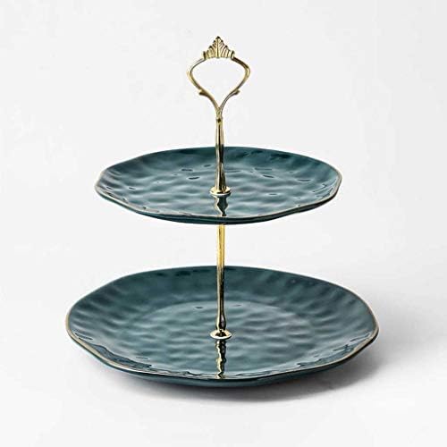 UXZDX CuJux Cerâmico Bolo de Cerâmica 2 Nível Elegante Plate Plate Home Decoração de porcelana Party Serving Platter