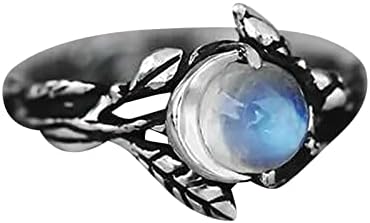 Yistu anéis baratos para mulheres anel celestial twig twig moon anel geométrico Jóias de anel de padrão