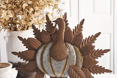 K&K Interiors 41138a 24 polegadas Rusty Tin Turkey