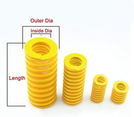 As molas de compressão são adequadas para a maioria dos reparos i 1pcs molde compressão mola de mola amarelo carga de carga de carga de estampagem diâmetro externo de 16 mm de diâmetro interno 8 mm para hardware