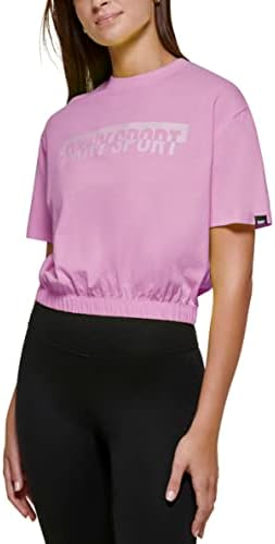 Camiseta de logotipo feminino dkny