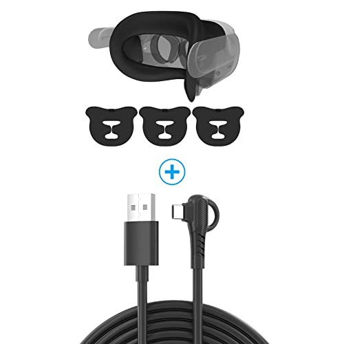 Link Link Cable & VR Face Capa Máscara VR respirável para Oculus Quest 2 Supernatural