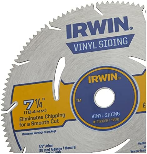 Irwin Tools Marathon Vinyl tapume com cordão circular lâmina, 7 1/4 de polegada, 120T