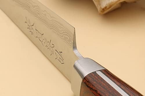 Yoshihiro VG-10 16 camadas martelou Damasco aço inoxidável Paring Utility Knife)