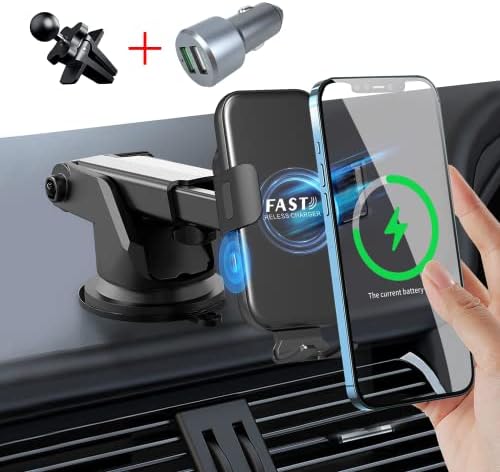 Carreira sem fio do carro montagem de telefone com montagem sensor Auto-aclamação, suporte para carregador de telefone Rokk
