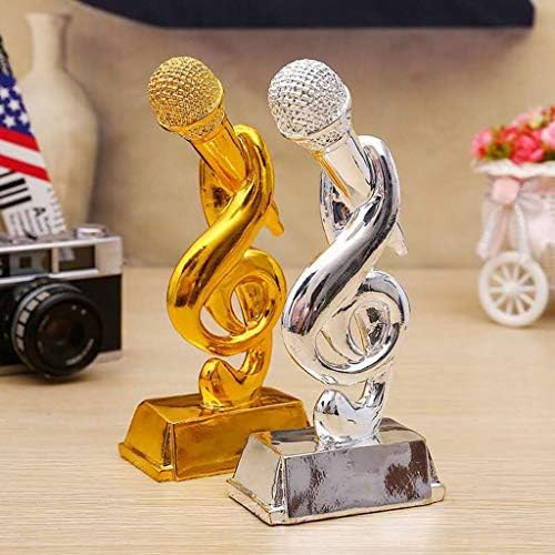 Golden Microfone Award Karaoke Competition Campus Singers Competition Collective Singing Competition Trophy Decoration Gold Silver Art Trophies Trophy Model