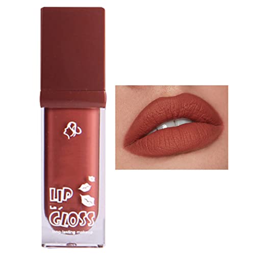 NPKGVia Velvet Lip Glaze Non Stick Copo During Lip Glaze Film Makeup não desbota Lipstick 2ML de tinta Airy Lip Tint 02