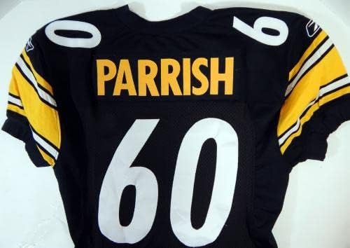 2003 Pittsburgh Steelers Parrish 60 Jogo emitiu Black Jersey 46 DP21356 - Jerseys de jogo NFL não assinado usados