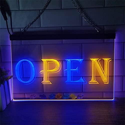 DVTEL Open Shop Néon Sinal, Luzes de Noturnas de Decoração de Noturna de Noturna, Luzes de Neon de Acrílico, Signal Luminous Wall pendurada,