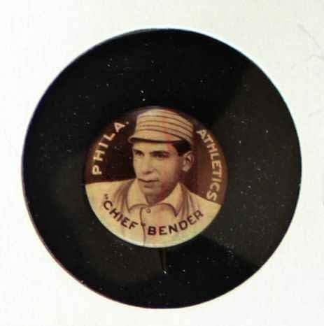 1910 Sweet Caporal Pins SM Chefe Bender Philadelphia Athletics Ex Athletics