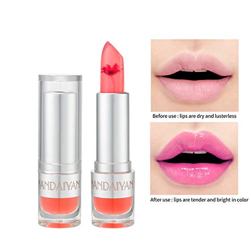 Lip Lip Plumper Crystal Flor Durando Lipstick Jelly Balm Lip hidrata hidratar os lábios longos de lábios de batom de batom