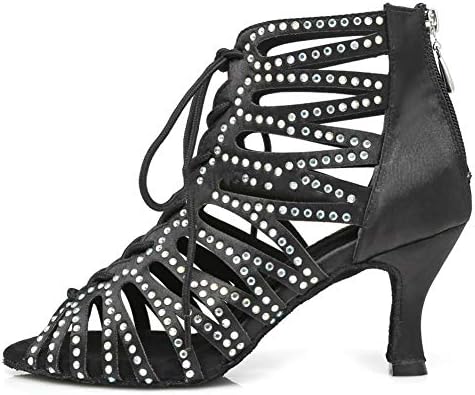 Sapatos de dança de shroyl shinestone sapatos de dança latina women salão de baile tango de salto alto sapatos de
