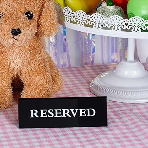 12 peças placas de mesa reservadas para mesa de casamento sinais de reserva de acrílico para mesas Black Reservado Sinais