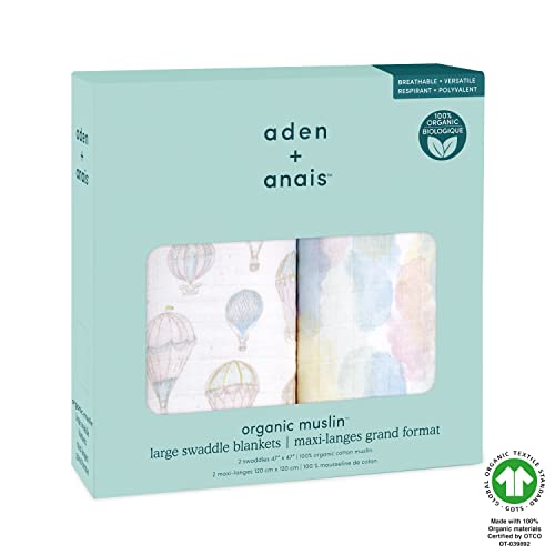 ADEN + ANALIS SWADDLE Bainto, cobertores de musselina boutique para meninas e meninos, bebês recebendo swaddles, conjunto ideal de recém