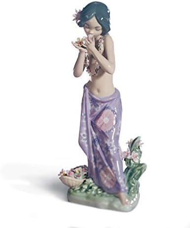Lladró Aroma of the Islands Woman estatueta. Figura havaiana de porcelana.