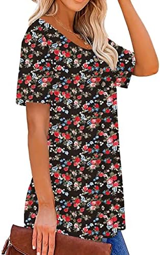 Xiaxogool Camisas engraçadas para mulheres abotoarem o henley tops shorts swing túnicos de swing de grandes dimensões 2023 verão