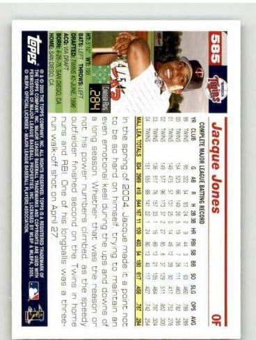 Jacque Jones Card 2005 Topps Black 585 - Cartões de beisebol com lajes