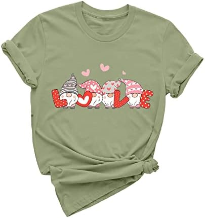 Camiseta de manga curta para o outono feminino Summer Comfort Color 2023 Roupas Cotton Crewneck brunch gráfico de