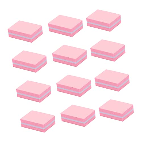 Lurrose 50pcs bloqueio de buffer buffer de lixar bloqueios de arte arquivos de esponja diy unhas de salão Polhero rosa e para kit manicure tampão tampão ferramentas de grão acrílico polimento acrílico