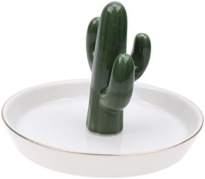 Bandeja de jóias 1PC Bandeja de jóias CACTUS CRIATIVO CACTUS CERAMICA DO JOIXA DO JOIXA DO JOIXAS DO JOIXAS Bandeja de