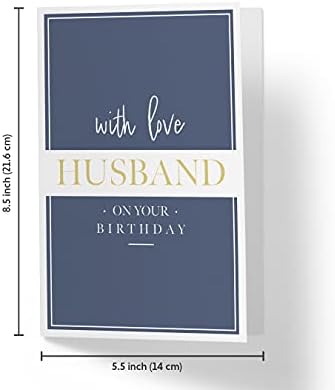 Doce cartão de aniversário para o marido, grande cartão de aniversário de 5,5 x 8,5 para ele, cartão de aniversário do marido, cartão de feliz aniversário para o marido da esposa, Karto com marido amoroso