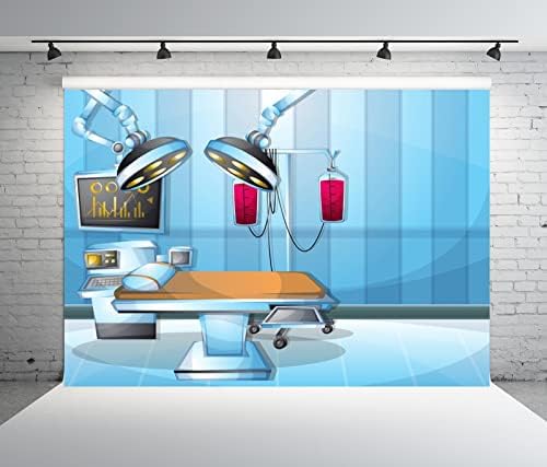 Loccor 10x8ft Fabric Hospital Sala de operações de operações de desenho animado Doctor Doctor Dental Fotografia BackghEster