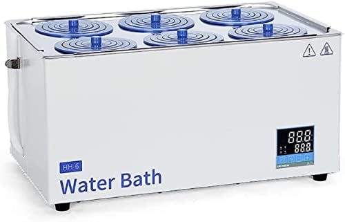 Banho de água de laboratório termostático digital Ansnal, 1/2/4/6/8hos aquecimento elétrico Termostático Bath Lab Bath, volume: