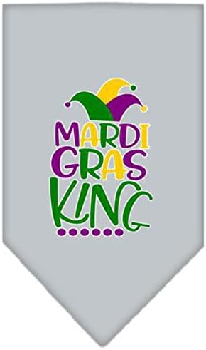 Mirage Pet Product Mardi Gras King Screen Print Mardi Gras Bandana Lime Green grande