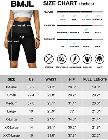 BMLJ Womens Workout Biker Shorts para Women Tummy Control Rospete com a ginástica atlética com cintura alta executando shorts