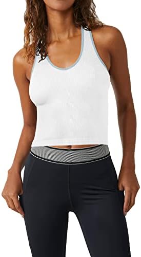 BRA DE ESPORTIVOS DE CYANTERSYLO COM MULHER PARA MULHERES BLOCO DE COLOR BLOCK RACERBACK TOP TOP DUPLE