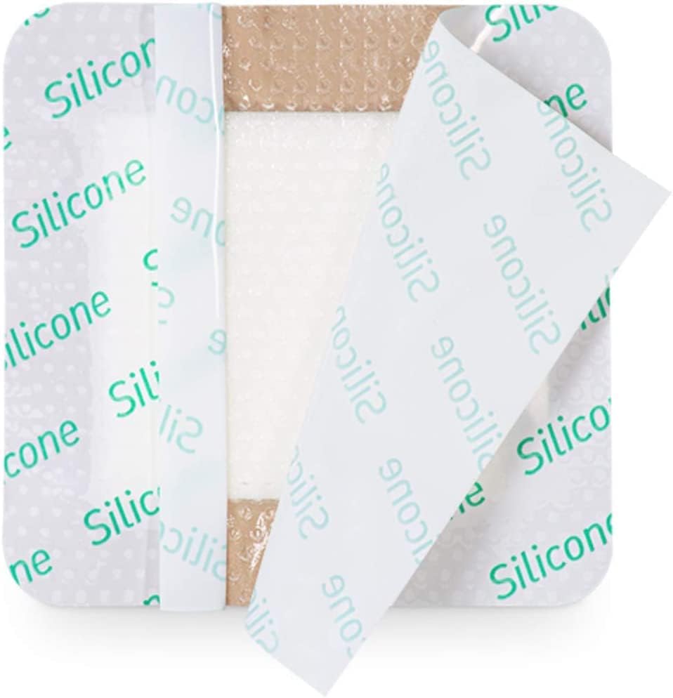 Medvancetm Silicone - Molho de espuma de silicone delimitado, tamanho 3 x3, caixa de 10 curativos