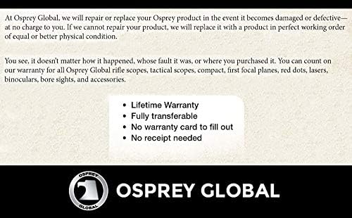 Osprey Global 10x26: Binóculos, 10x 26mm, revestimento de borracha/preto fosco