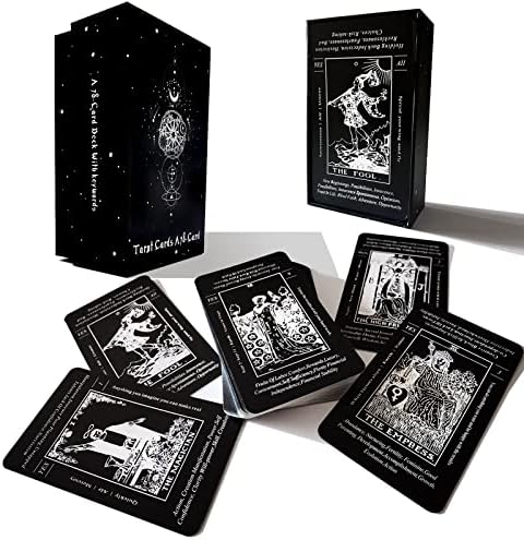 Cartões de Tarô Sishui com significados sobre eles, cartões de tarô pretos para iniciantes, aprendizado de cartões de tarô, cartões de tarô de palavras -chave, chakras, planetas, reversões e numerologia.