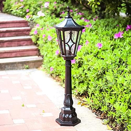 GJCQZQ Lights Lights Lawn High Pólo Pólo Luz Lanterna Retro Oudor Altura 1.1m Jardim Post Light European IP42 Impermeável à prova