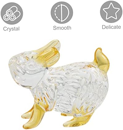 ABOOFAN 3PCS ART NOVO - Sculpture Bunny Ornament Glass Table Adorn DIY colecionável The Decoration Home Chinese para Estatueta Felizes Gabinete de Cabinete Centro de Cristão Centro Centro de Páscoa Clear Clear