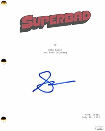 Seth Rogen assinou Script de filme completo do Autograph Superbad com James Spence Authentication JSA Coa - Costarring: Jonah Hill,