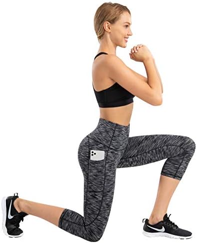 Calças de ioga de cintura alta Hofi para mulheres, calças de treino de 4 vias, leggings de ioga de controle de barriga com bolsos