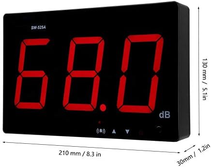 SW-525A Medidor de nível de som digital 30-130dB Medidor de ruído Testador de ruído LCD LCD Montado de parede USB Montador de ruído do medidor de ruído Testador Leitor de nível 31.5Hz-8.5kHz